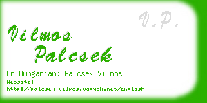 vilmos palcsek business card